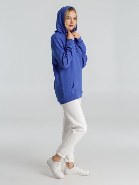 Толстовка с капюшоном унисекс Hoodie, ярко-синий меланж 