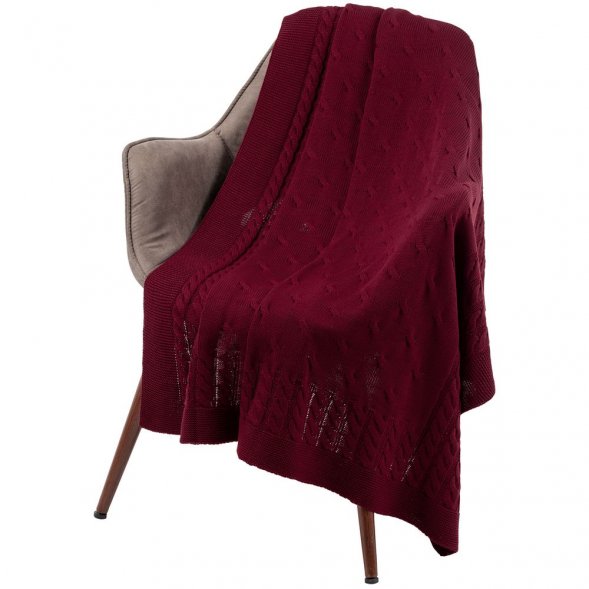 Плед Reframe, бордовый 