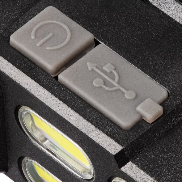 Налобный фонарик аккумуляторный Alnes, черный 