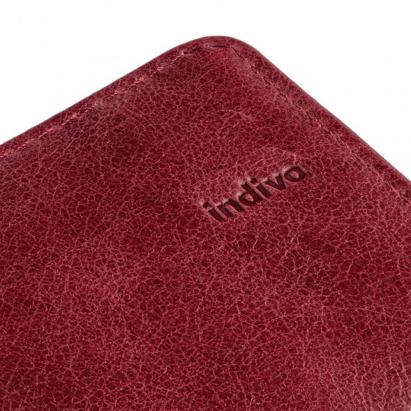 Футляр для карточек inCase, серый с бордовым 