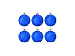 Новогоднее подвесное украшение из полистирола, набор из 6 шт / 6х6х6см