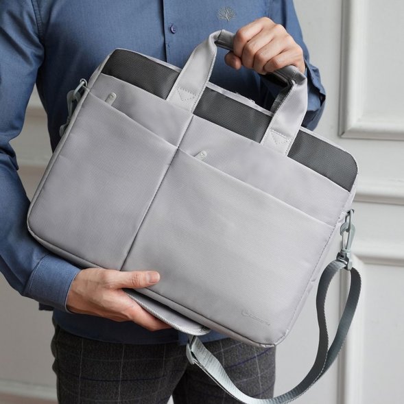 Сумка для ноутбука L244, светло-серая 