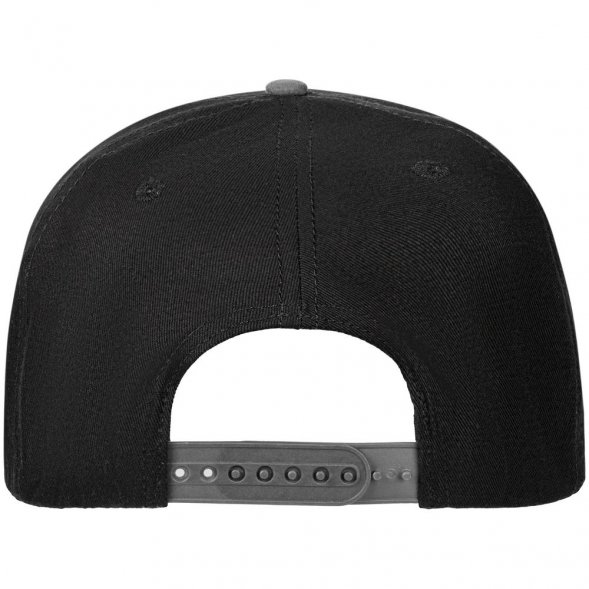 Бейсболка Foreside с прямым козырьком, черная с серым 