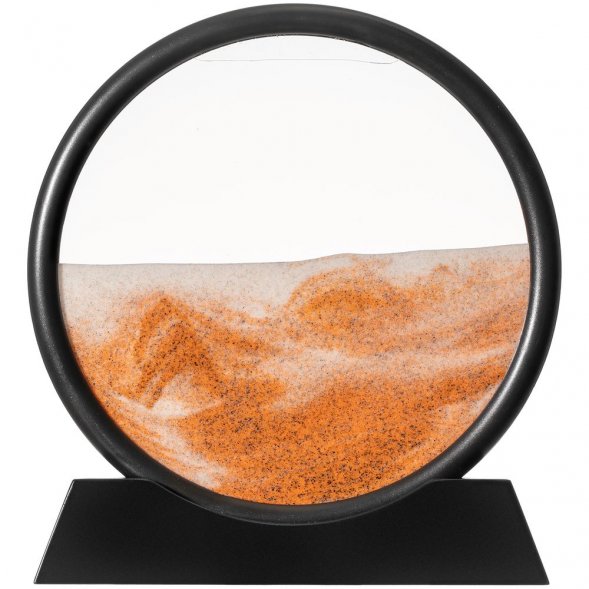 Песочная картина-антистресс Pleasantville, черная с оранжевым 