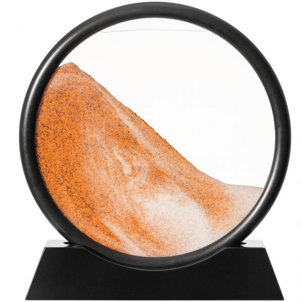 Песочная картина-антистресс Pleasantville, черная с оранжевым 