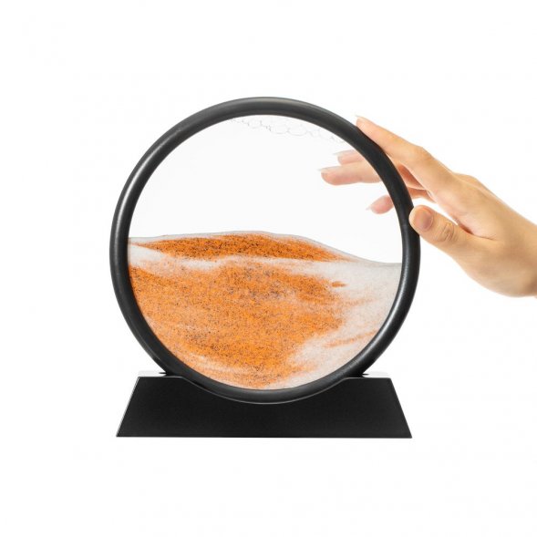 Песочная картина-антистресс Pleasantville, черная с оранжевым 