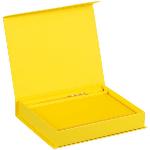 Коробка Duo под ежедневник и ручку, желтая 