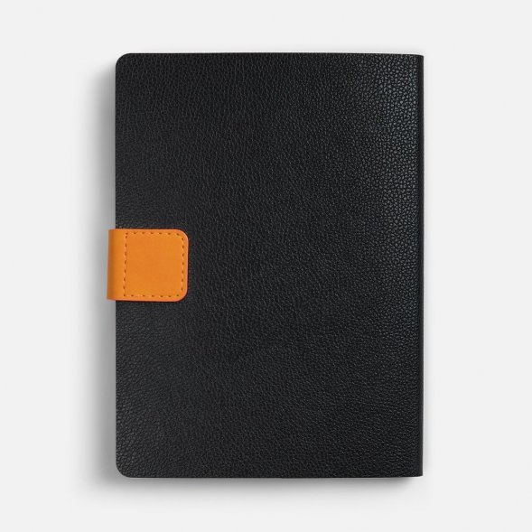 Ежедневник Boom, недатированный, черный с оранжевым 