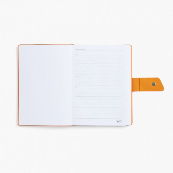 Ежедневник Boom, недатированный, черный с оранжевым 