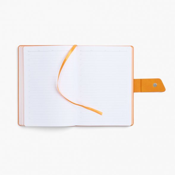 Ежедневник Boom, недатированный, черный с оранжевым 