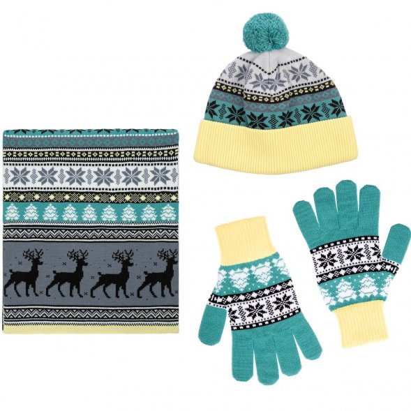 Шапка Mirakler, зеленая с желтым 