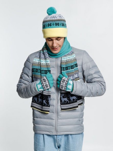 Шапка Mirakler, зеленая с желтым 