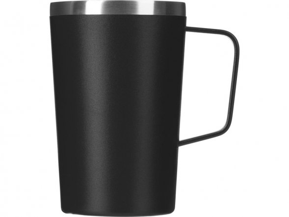 Стальная кружка с двойными стенками и порошковым покрытием Tibet, черный 