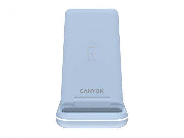 Беспроводное зарядное устройство 3-в-1 CANYON WS-304 (CNS-WCS304B), 15W, голубой 