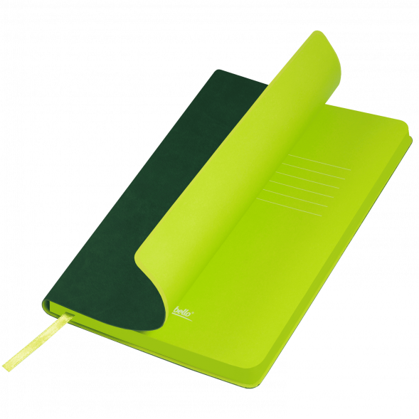 Ежедневник Latte NEW недатированный, зеленый/лимонный 