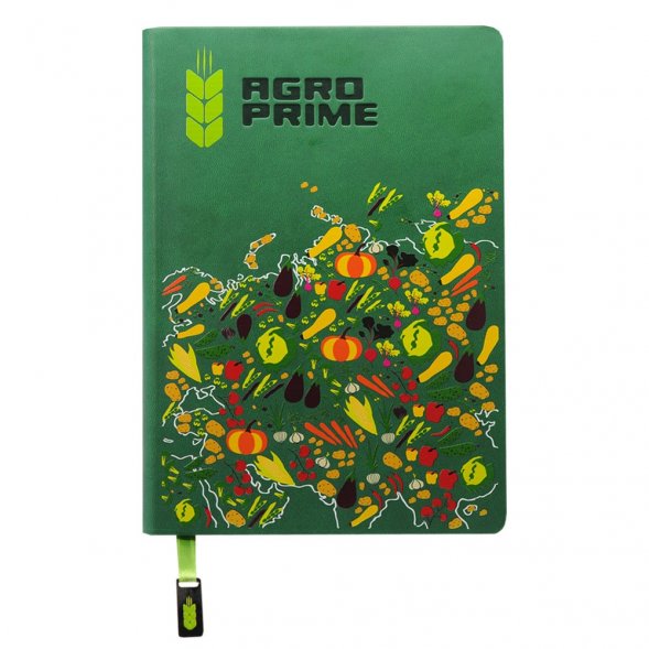 Ежедневник Latte NEW недатированный, зеленый/лимонный 