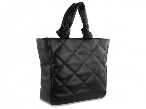 Сумка-шоппер BUGATTI Cara, чёрная, полиуретан, 43х11х32 см, 10 л 