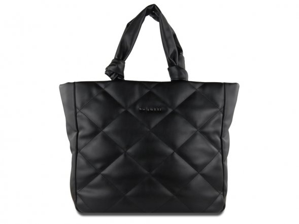 Сумка-шоппер BUGATTI Cara, чёрная, полиуретан, 43х11х32 см, 10 л 