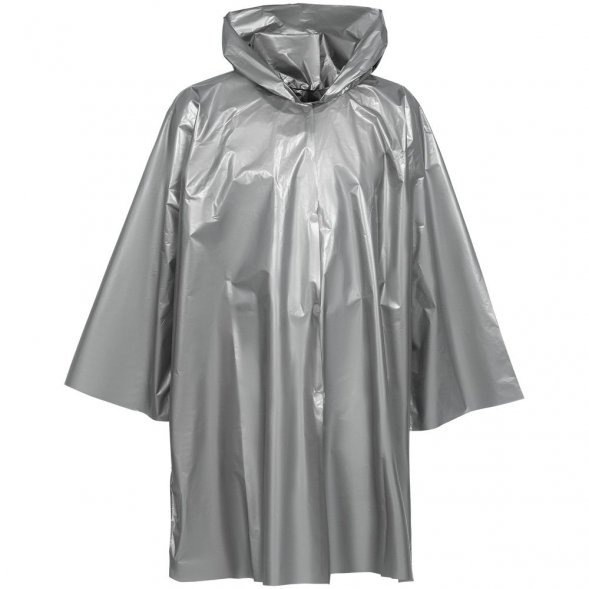 Дождевик-плащ CloudTime, серебристый 