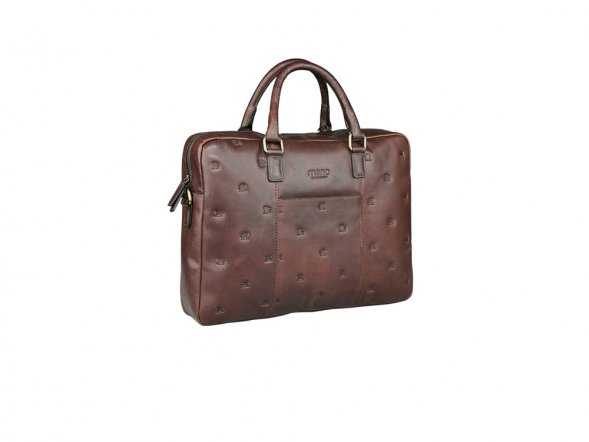 Сумка Mano Don Leon, натуральная кожа в коричневом цвете, 41 х 29,5 х 8,5 см 