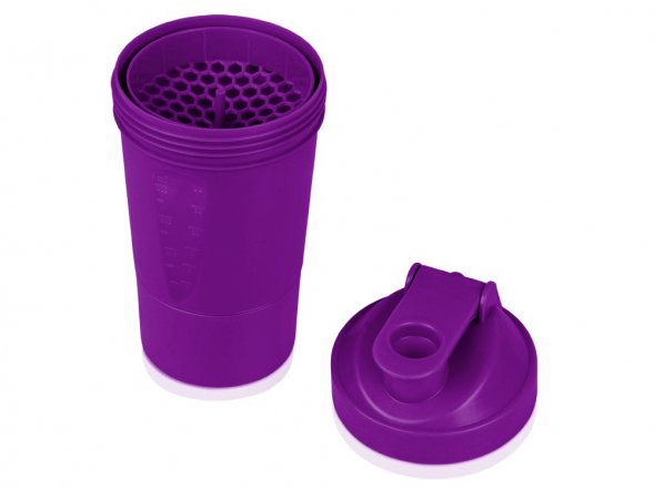 Шейкер для спортивного питания Level Up, фиолетовый 