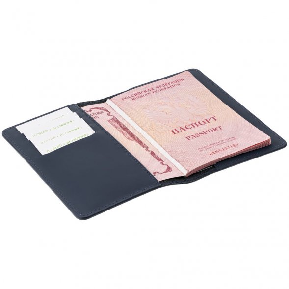 Обложка для паспорта Alaska, синяя 