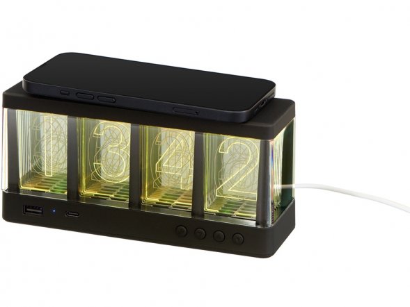 Часы с беспроводной зарядкой Cyber, 10 Вт 