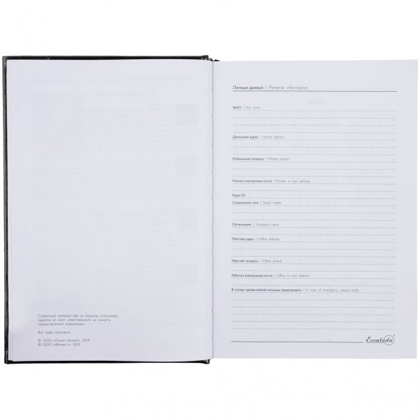 Ежедневник Baza, датированный, черный 