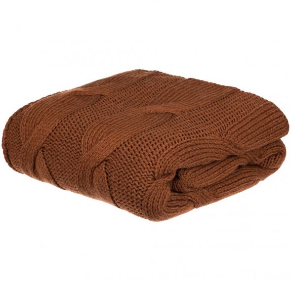 Плед Snefald, коричневый (темное золото) 