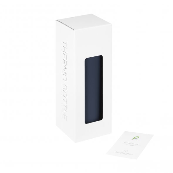 Термобутылка вакуумная герметичная Prima, синяя 