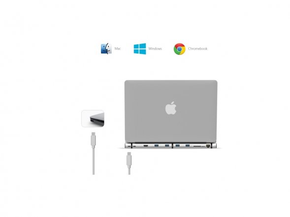 Разветвитель Rombica Type-C Dock 