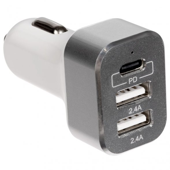 Автомобильное зарядное устройство Branchy с разъемом Type-C, белое 