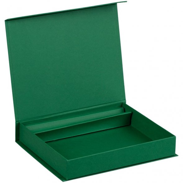 Коробка Duo под ежедневник и ручку, зеленая 