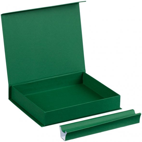 Коробка Duo под ежедневник и ручку, зеленая 