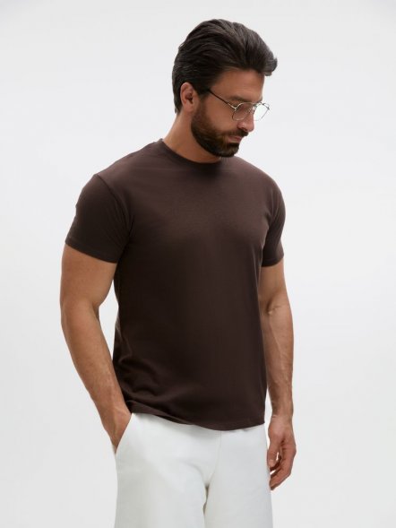 Футболка унисекс Regent 150, темно-коричневая (шоколад) 