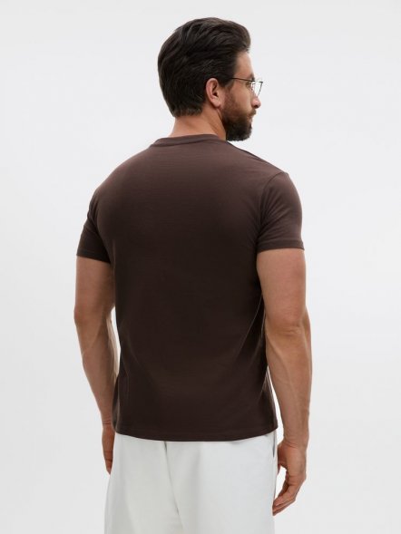 Футболка унисекс Regent 150, темно-коричневая (шоколад) 