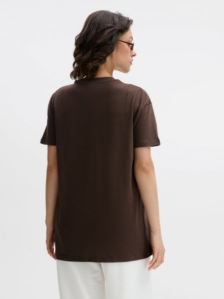 Футболка унисекс Regent 150, темно-коричневая (шоколад) 