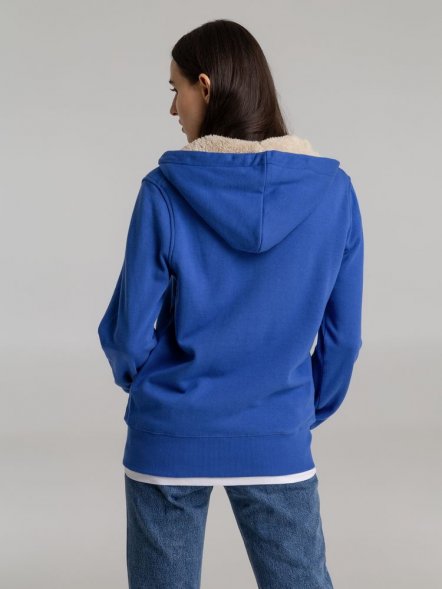 Толстовка унисекс на молнии Sherpa 280, ярко-синяя 
