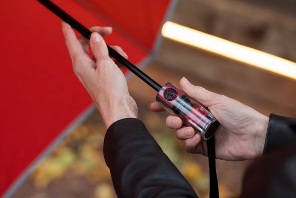 Зонт наоборот складной Futurum, красный 