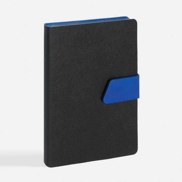 Ежедневник Boom, недатированный, черный с ярко-синий 