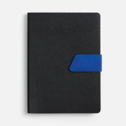 Ежедневник Boom, недатированный, черный с ярко-синий