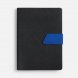 Ежедневник Boom, недатированный, черный с ярко-синий 