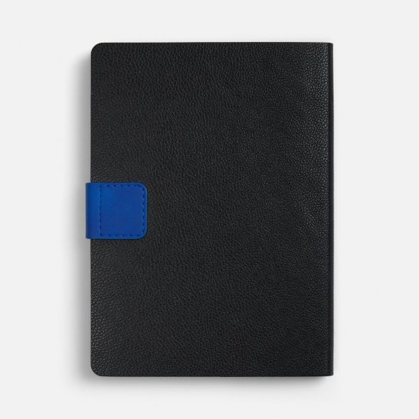 Ежедневник Boom, недатированный, черный с ярко-синий 