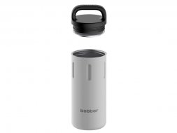 Вакуумный термос с керамическим покрытием бытовой, тм bobber, 590 мл. Артикул Bottle-590 Sand Grey (серый)