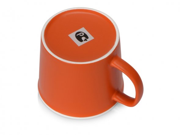 Матовая кружка Nancy 360 мл цветная снаружи, белая внутри, оранжевый 