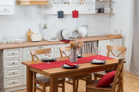 Дорожка сервировочная Settle In, красная 