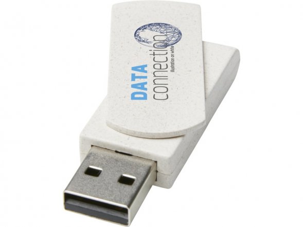 Rotate, USB-накопитель объемом 4ГБ из пшеничной соломы, бежевый 