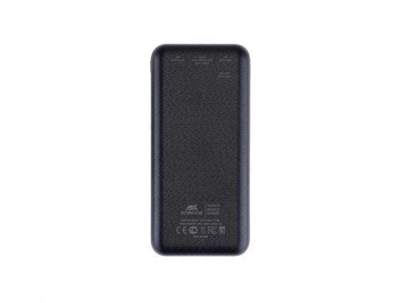 RIVACASE VA2580 (20 000mAh), QC/PD 20W внешний аккумулятор с дисплеем, черный /24 