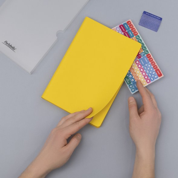 Ежедневник Latte NEW недатированный, желтый/желтый 