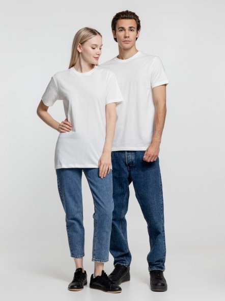 Футболка унисекс T-Bolka 160, белая (теплый оттенок) 